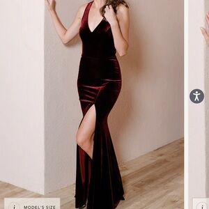 Revelry burgundy size 4 regular length velvet dress